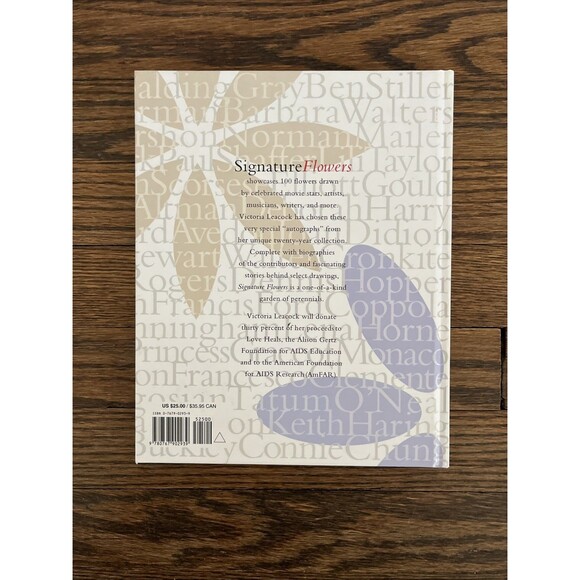 Signature Flowers by Leacock, Victoria Hardcover Celebrity Drawings Book - Picture 4 of 4